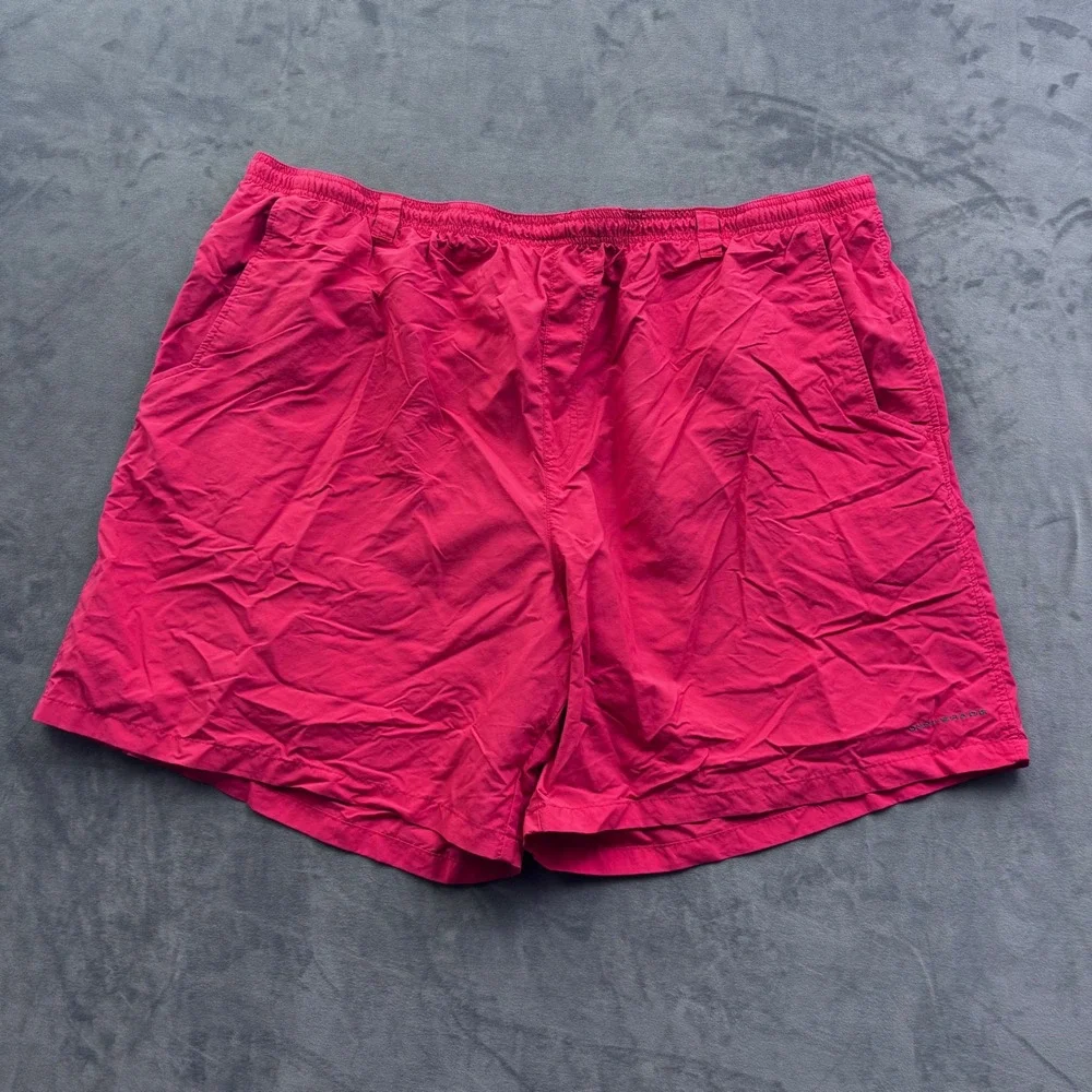 Columbia PFG Backcast III Water Shorts Mens 4X Red Mesh Lined Nylon Swim Trunks